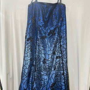 Betsy & Adam Size 14W Blue Dress